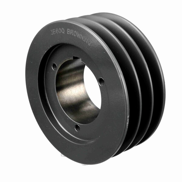 3 Groove Cast Iron Bushed Bore Multiple Sheave, 3B60Q